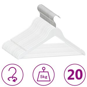 vidaXL 20 ks &scaron;atn&iacute;ch ram&iacute;nek protiskluzov&eacute; b&iacute;l&eacute; tvrd&eacute; dřevo