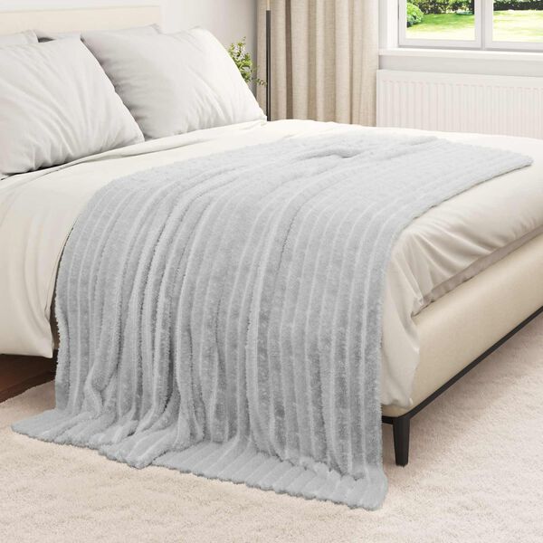 vidaXL Plažov&aacute; deka &Scaron;ed&aacute; 200 x 150 cm Fleece