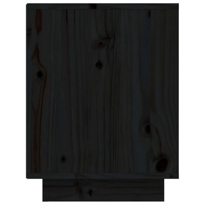vidaXL Botník černý 60 x 34 x 45 cm masivní borové dřevo