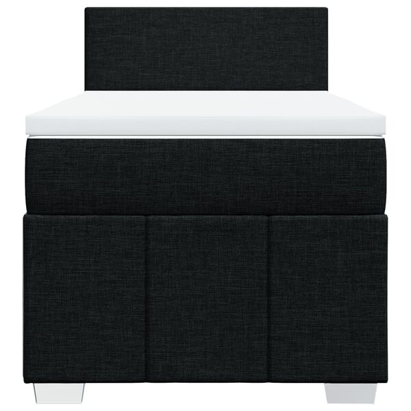 vidaXL Box spring postel s matrac&iacute; čern&aacute; 100 x 200 cm textil