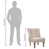 vidaXL Křeslo ve francouzském stylu, krémové čalounění