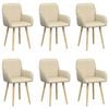 vidaXL J&iacute;deln&iacute; židle 6 pcs Textil Kr&eacute;mov&aacute; 56,5 x 50 x 87,5 cm