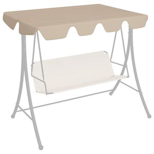 vidaXL N&aacute;hradn&iacute; stř&iacute;&scaron;ka na zahradn&iacute; houpačku b&eacute;žov&aacute; 150/130x105/70 cm