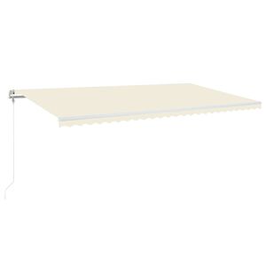 vidaXL Automatick&aacute; zatahovac&iacute; mark&yacute;za 600 x 350 cm kr&eacute;mov&aacute;