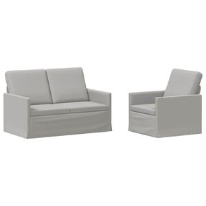 vidaXL Set pohovek 2 pcs Oblačno &scaron;ed&aacute; Textil