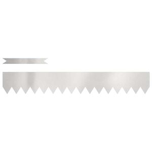 vidaXL Okraj tr&aacute;vn&iacute;ku 10 pcs Stř&iacute;brn&aacute; 100 x 0,05 x 15 cm Nerezov&aacute; ocel