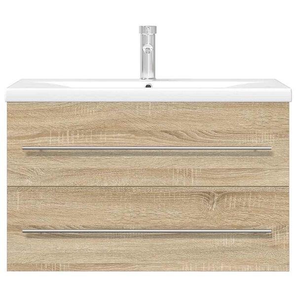 vidaXL 2dílný set koupelnového nábytku dub sonoma kompozitní dřevo