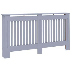 vidaXL Kryt na radi&aacute;tor antracitov&yacute; 152 x 19 x 81,5 cm MDF