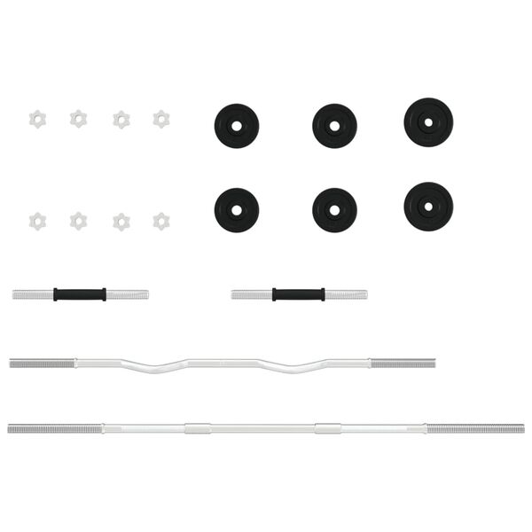 vidaXL Sada obouručn&iacute; a jednoručn&iacute;ch činek 30 kg litina