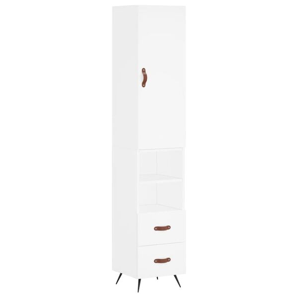 vidaXL Skříň highboard bílá 34,5 x 34 x 180 cm kompozitní dřevo