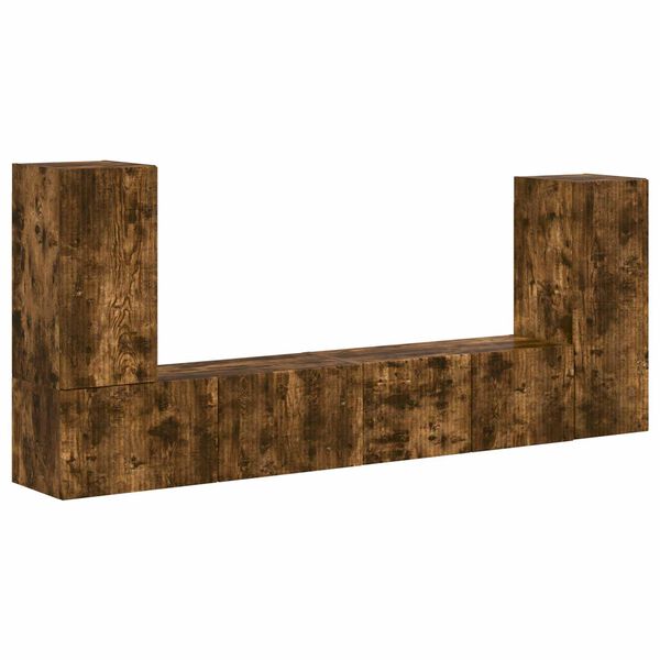 vidaXL Sestava TV skř&iacute;něk 4 pcs Kouřov&yacute; dub kompozitn&iacute; dřevo