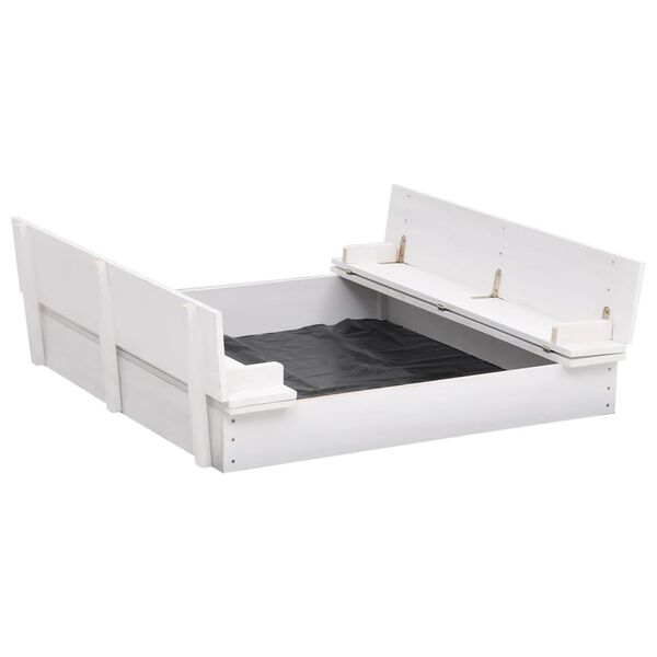 vidaXL Pískoviště jedlové dřevo bílé 95 x 90 x 15 cm