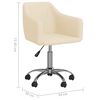 vidaXL Otočné jídelní židle 4 ks krémové textil