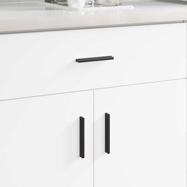 vidaXL Rukojeť 12 pcs Čern&aacute; 106 x 7,4 x 15,5 mm Hlin&iacute;k