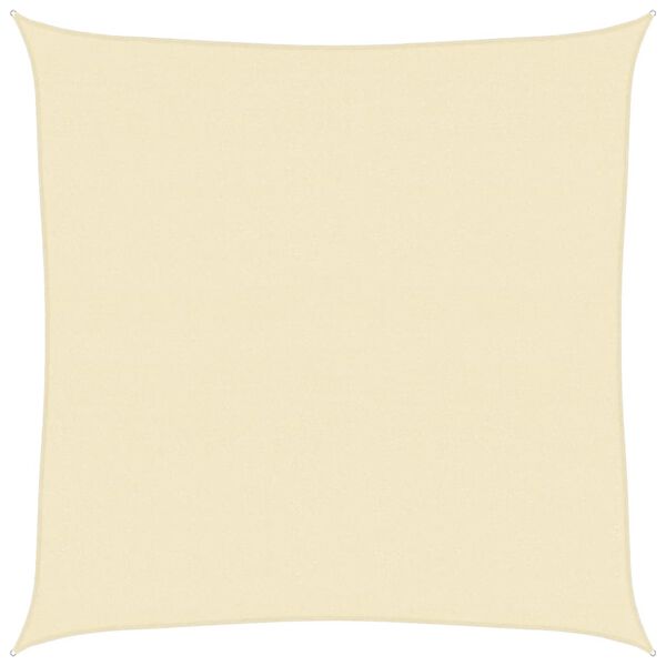 vidaXL Plachta proti slunci 160 g/m² krémová 4 x 4 m HDPE