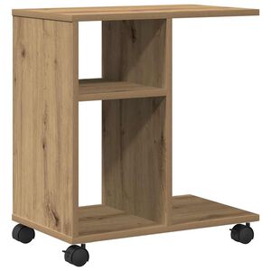 vidaXL Odkl&aacute;dac&iacute; stolek dub artisan 50 x 30 x 55 cm Kompozitn&iacute; dřevo