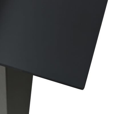 vidaXL Zahradní jídelní stůl černý 150 x 80 x 74 cm ocel a sklo