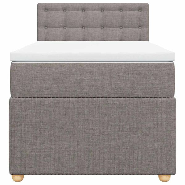 vidaXL Box spring postel s matrac&iacute; taupe 90x190 cm textil