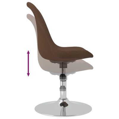 vidaXL Otočné jídelní židle 4 ks hnědé textil