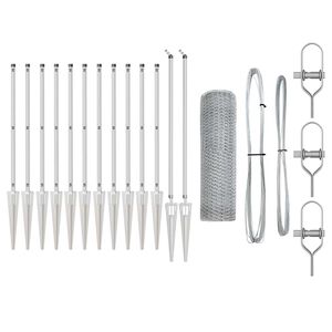 vidaXL Plotov&yacute; sloupek. Stř&iacute;brn&aacute;