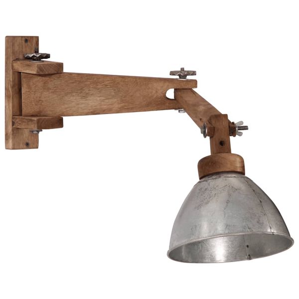 vidaXL N&aacute;stěnn&aacute; lampa 25 W vintage stř&iacute;brn&aacute; E27