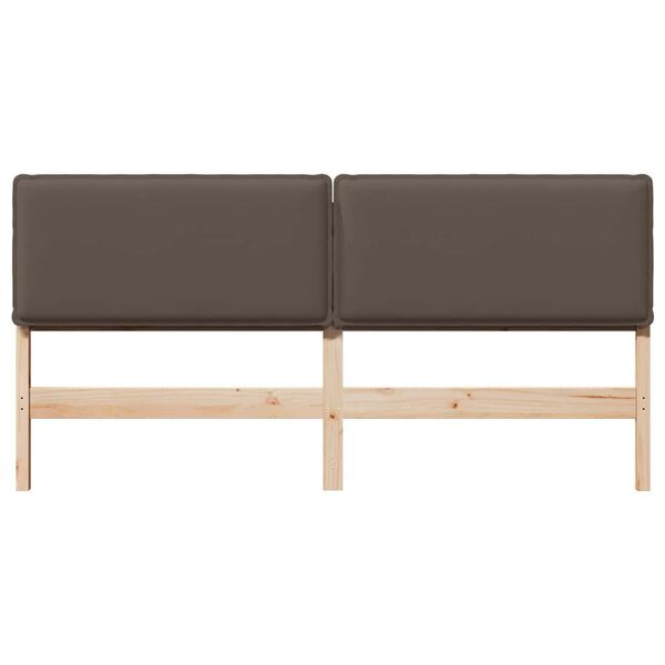 vidaXL Čalouněn&eacute; čelo postele s čelo Př&iacute;rodn&iacute; a světle &scaron;ed&aacute; 200 cm