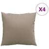 vidaXL Pol&scaron;t&aacute;ře na pohovku 4 ks taupe 50 x 50 cm textil