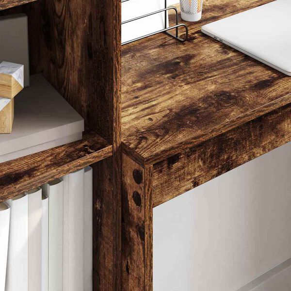 vidaXL Stůl se zásuvkou 2 pcs Kouřový dub