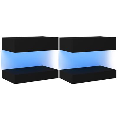 vidaXL Noční stolky 2 ks černé 60 x 35 cm kompozitní dřevo