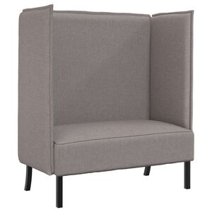 vidaXL Vysok&yacute; zpětn&yacute; pohovka Taupe 109 x 56 x 121 cm textil
