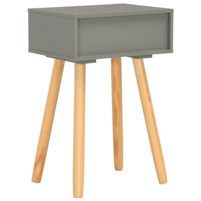 vidaXL Noční stolek 2 ks šedý masivní borové dřevo