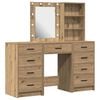 vidaXL Kosmetick&yacute; stůl 3 pcs Hněd&aacute; 40 x 41 x 135 cm Kompozitn&iacute; dřevo