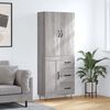 vidaXL Skř&iacute;ň highboard &scaron;ed&aacute; sonoma 69,5 x 34 x 180 cm kompozitn&iacute; dřevo
