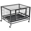 vidaXL Odoln&aacute; klec pro psy s kolečky ocel 82 x 66 x 56 cm