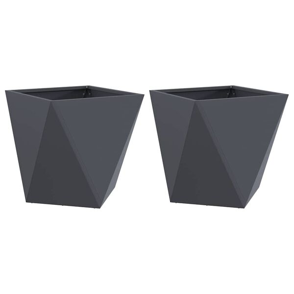 vidaXL Truhl&iacute;k 2 pcs Antracit 50 x 50 x 50 cm Ocel