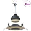 vidaXL Spotlights s reflektory 24 pcs Mosaz 9 x 9 cm kov