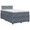 vidaXL Postel boxspring s matrac&iacute; s čelo Tmavě &scaron;ed&aacute; 120 x 200 cm Samet