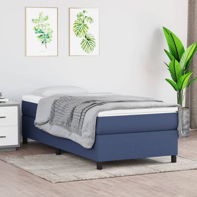 vidaXL Rám postel modrý 90x190 cm textil