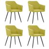vidaXL J&iacute;deln&iacute; židle 4 ks zelen&eacute; textil