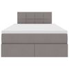 vidaXL Postel s &uacute;ložn&yacute;m prostorem a matrac&iacute; s čelo Taupe 120 x 190 cm