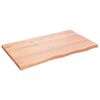 vidaXL N&aacute;stěnn&aacute; police hněd&aacute; 100x60x(2-4)cm o&scaron;etřen&yacute; masivn&iacute; dub
