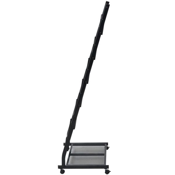 vidaXL Stojan na časopisy 47,5x43x133 cm černý A4