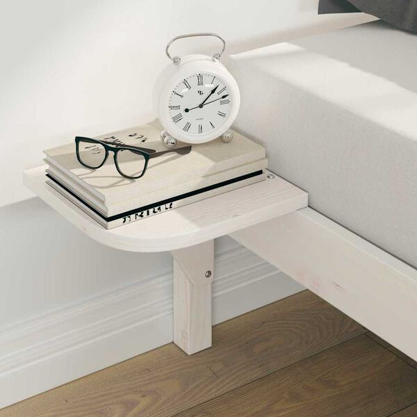 vidaXL Postelový rám s nočními stolky Bílá 180 x 220 cm