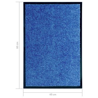vidaXL Rohožka pratelná modrá 40 x 60 cm