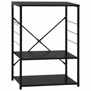 vidaXL Skř&iacute;ňka na mikrovlnku čern&aacute; 60x39,6x79,5 cm kompozitn&iacute; dřevo