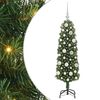 vidaXL Uměl&yacute; v&aacute;nočn&iacute; stromek s LED osvětlen&iacute;m Zelen&aacute; 120 cm