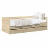 vidaXL V&aacute;lenda se z&aacute;suvkami bez matrace dub sonoma 90 x 190 cm
