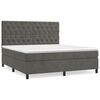 vidaXL Box spring postel s matrac&iacute; tmavě &scaron;ed&aacute; 160x200 cm samet