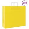 vidaXL Pap&iacute;rov&eacute; ta&scaron;ky 250 ks s uchy Žlut&aacute; 54x15x49 cm