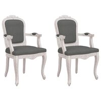 vidaXL Jídelní židle 2 ks tmavě šedé 62 x 59,5 x 100,5 cm textil